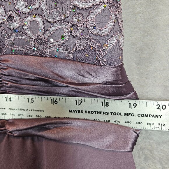 R&M Richards Elegant Lavender Lace Jacket Tiered Dress 18W formal party glitz - Picture 9 of 16